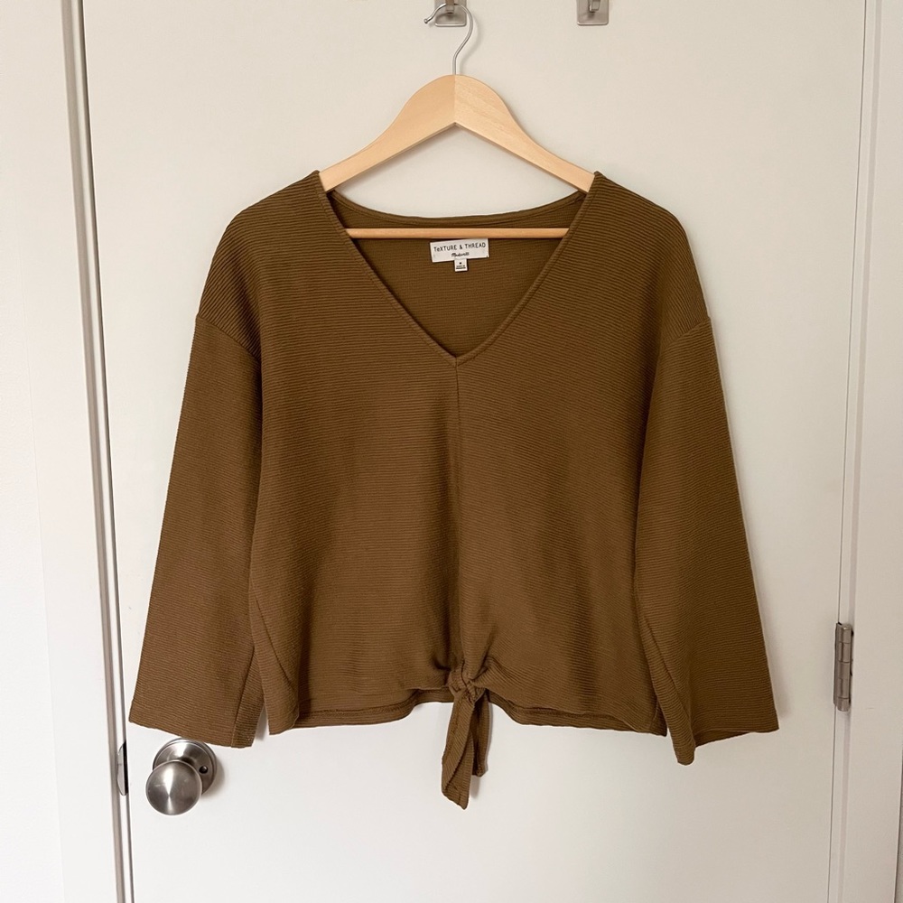 Madewell Texture & Thread Front Tie Top
